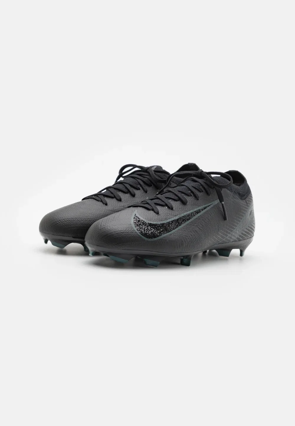 Футбольные бутсы Jr Mercurial Zoom Vapor 16 Pro FG унисекс - для мягкого грунта Nike Performance, Black/Deep Jungle — фото 2