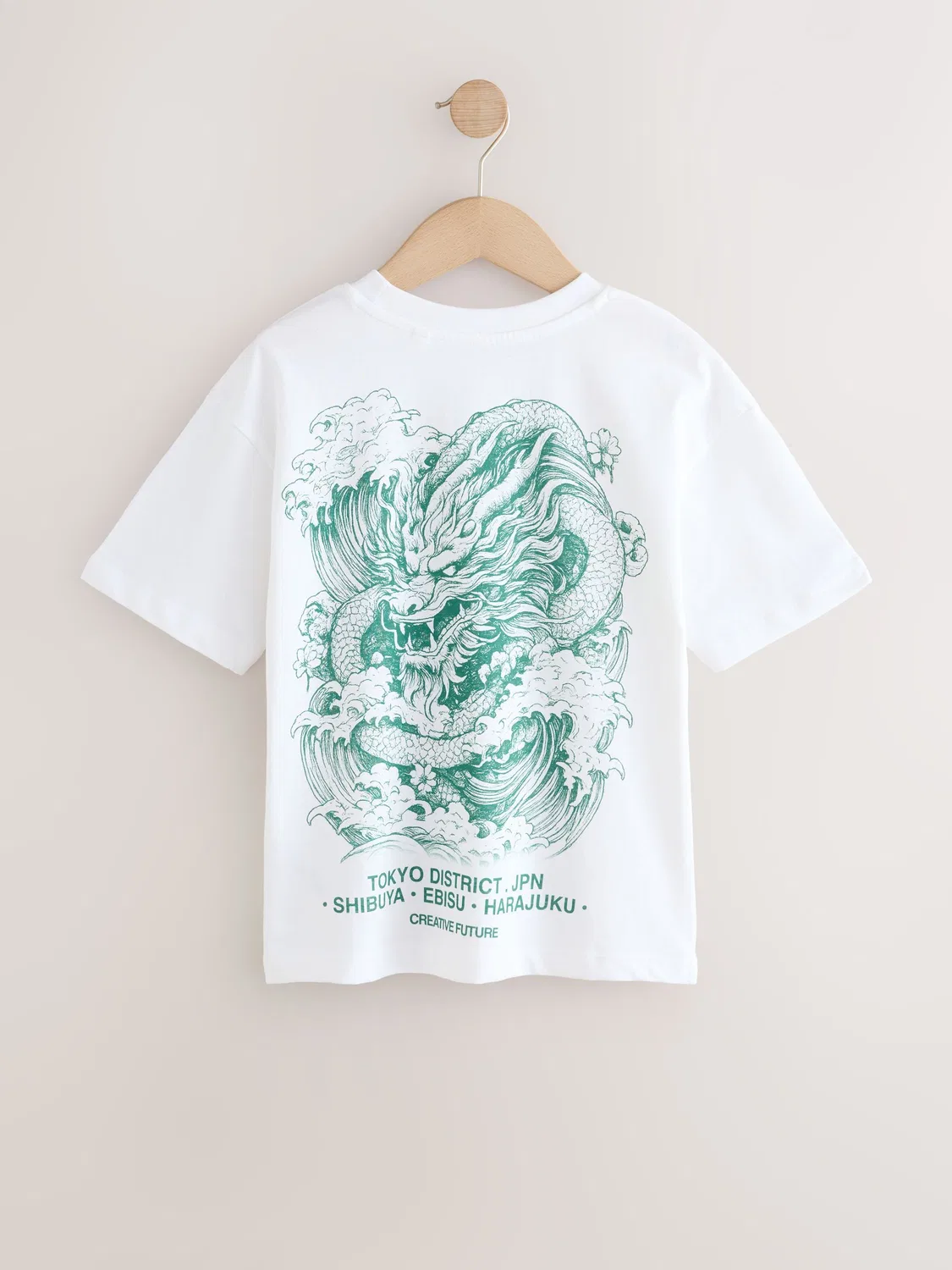 Футболка с принтом Dragon Back Next, белый — фото 2