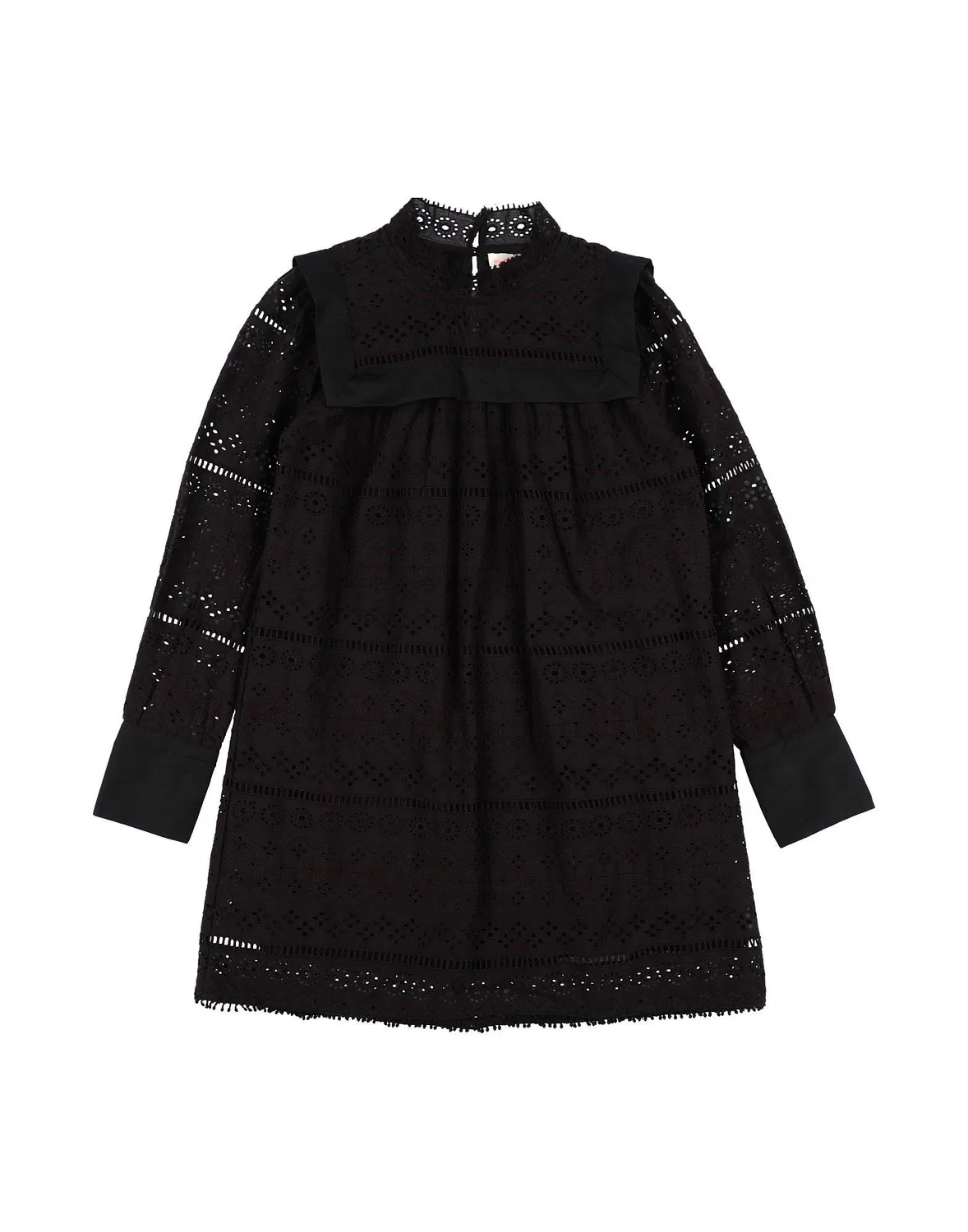 Детское платье с кружевом Lace Simple Kids, черный