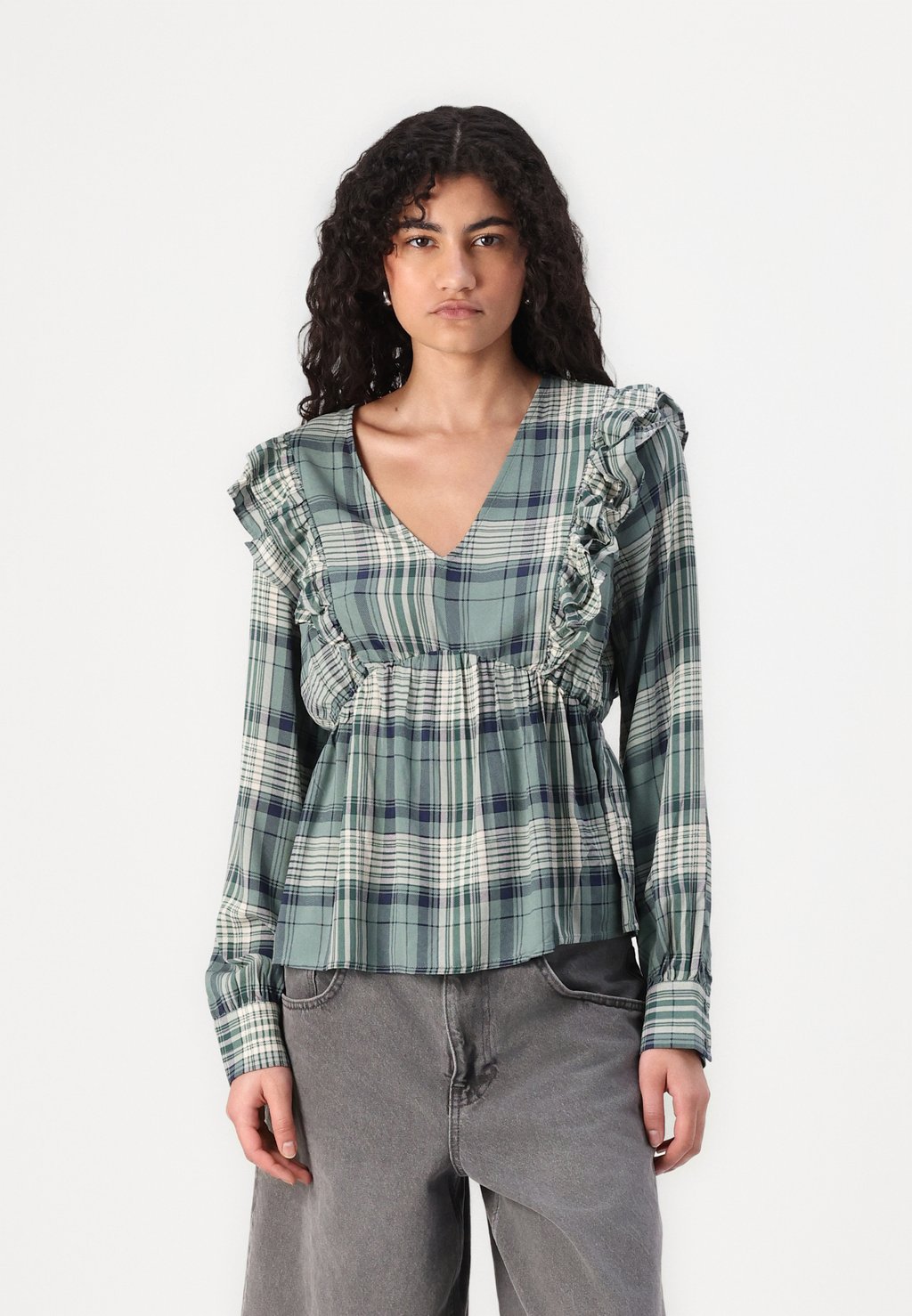 

Блуза VMCAMILLO CHECK V NECK Vero Moda, мультиколор