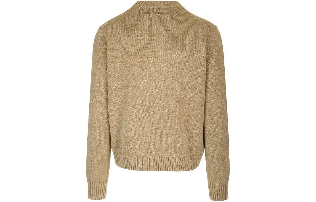 Мужской свитер с круглым вырезом Acne Studios, Olive Green — фото 3
