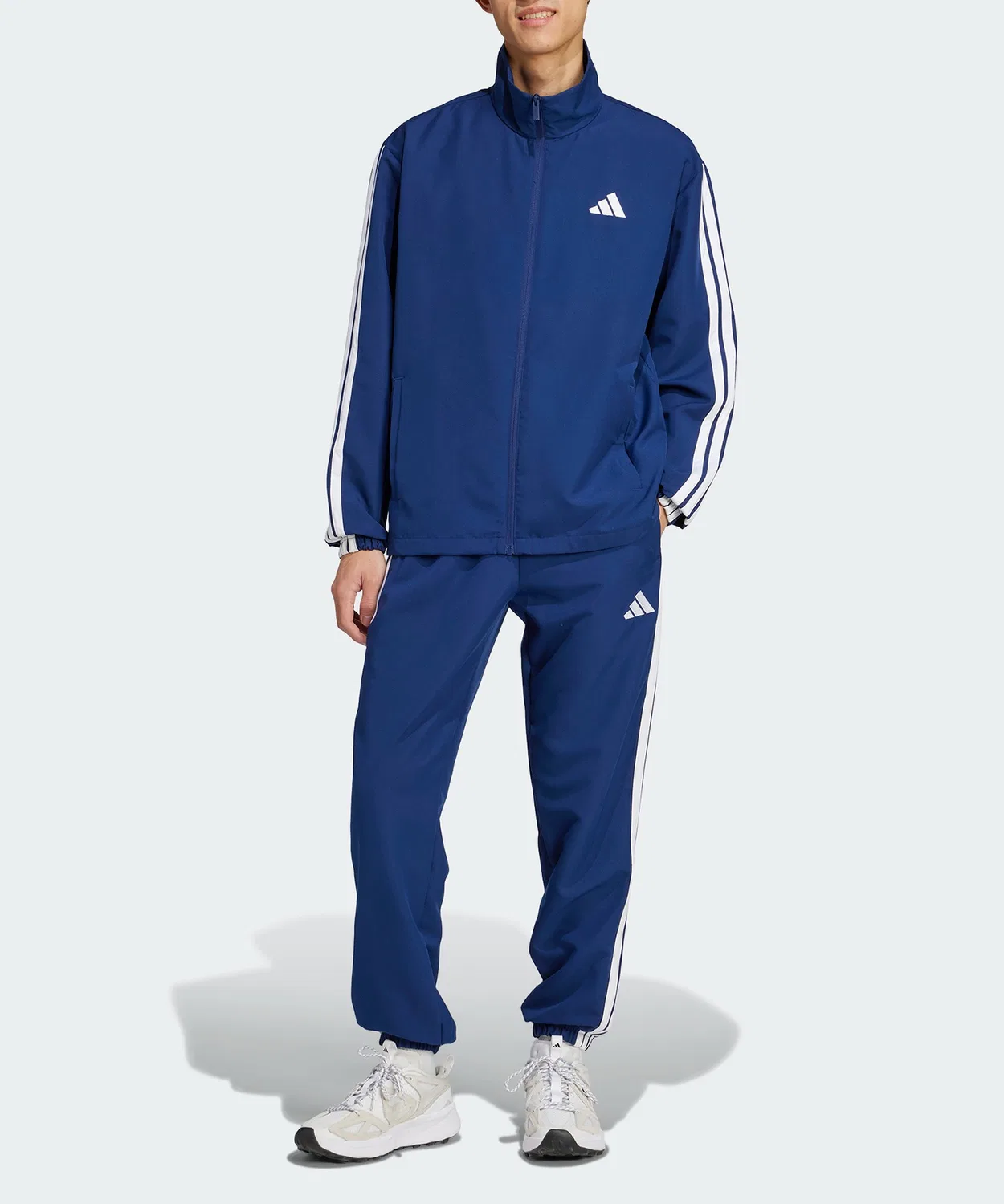 Мужской спортивный костюм с тремя полосками, модель Three Stripes Adidas, Blue