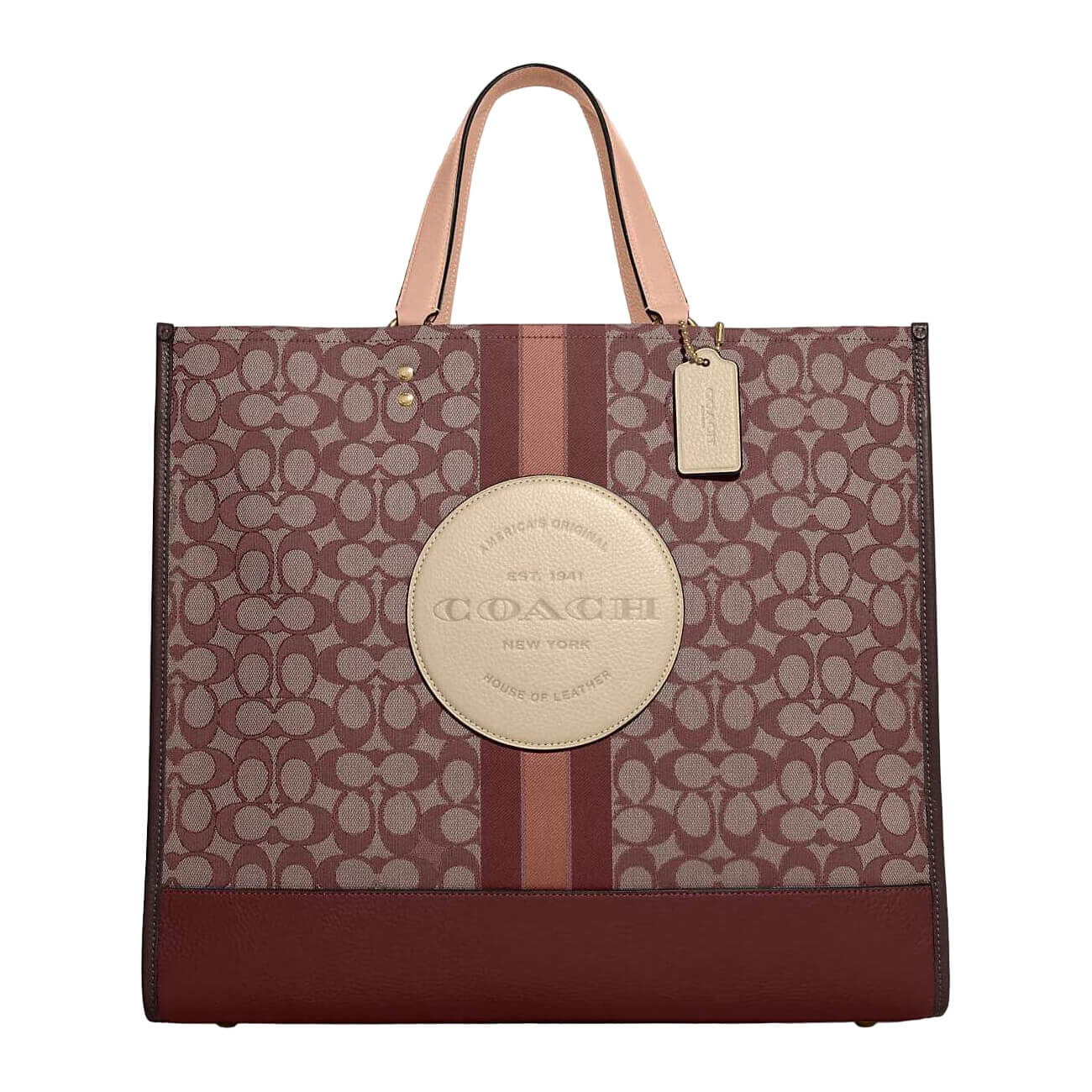 

Сумка Coach Outlet Dempsey 40 In Signature Jacquard With Stripe and Coach Patch, винный