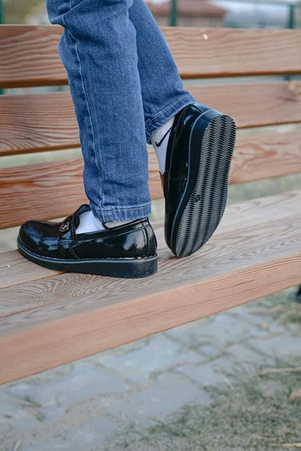 Детские туфли для мальчиков классические Bircan, Black Patent Leather — фото 4