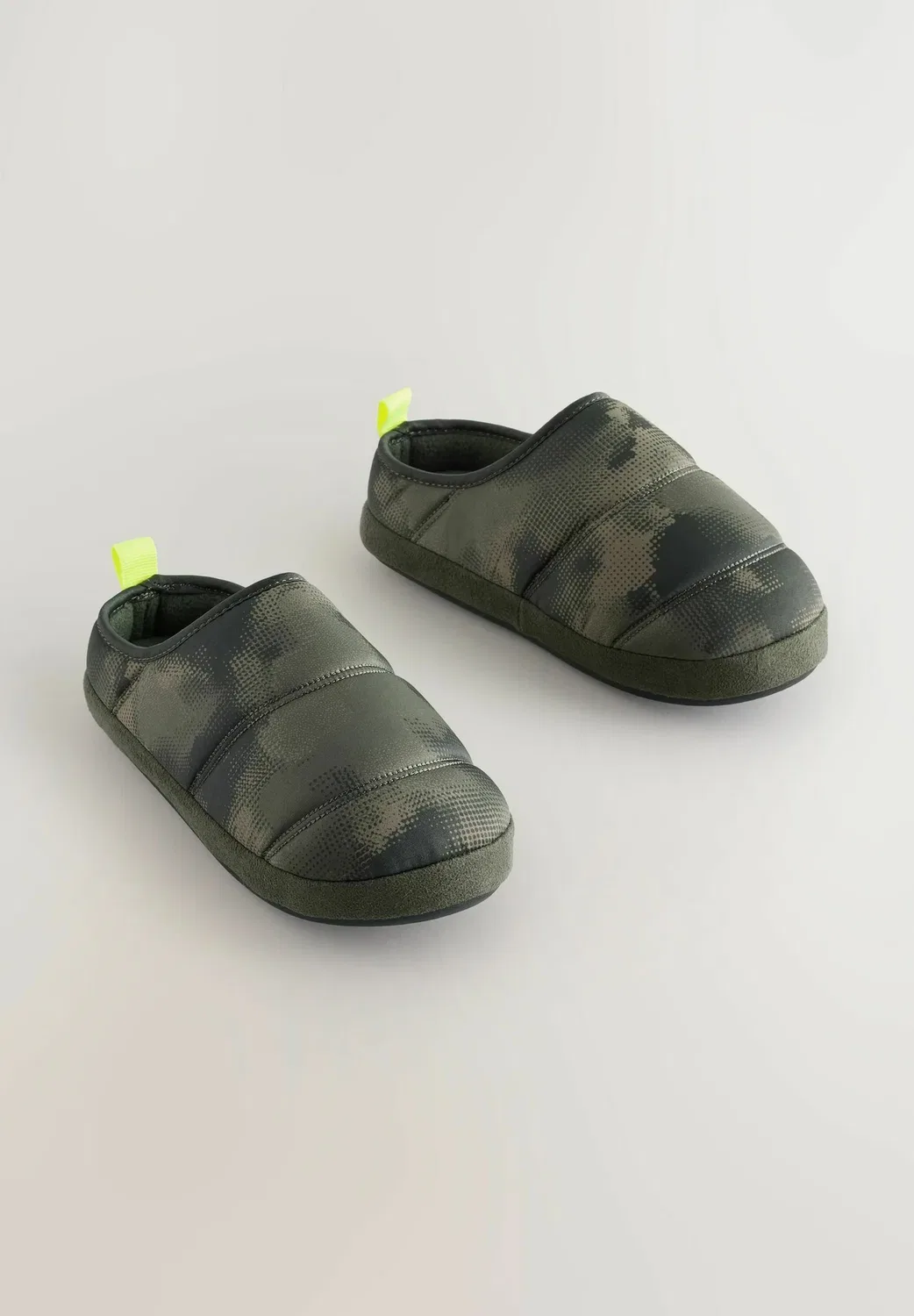 Универсальный крой - теплые мюли на подкладке - домашние тапочки Next, Khaki Camo — фото 2