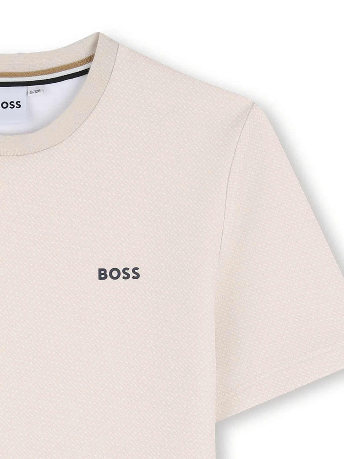 Футболка с логотипом BOSS, Cream — фото 3