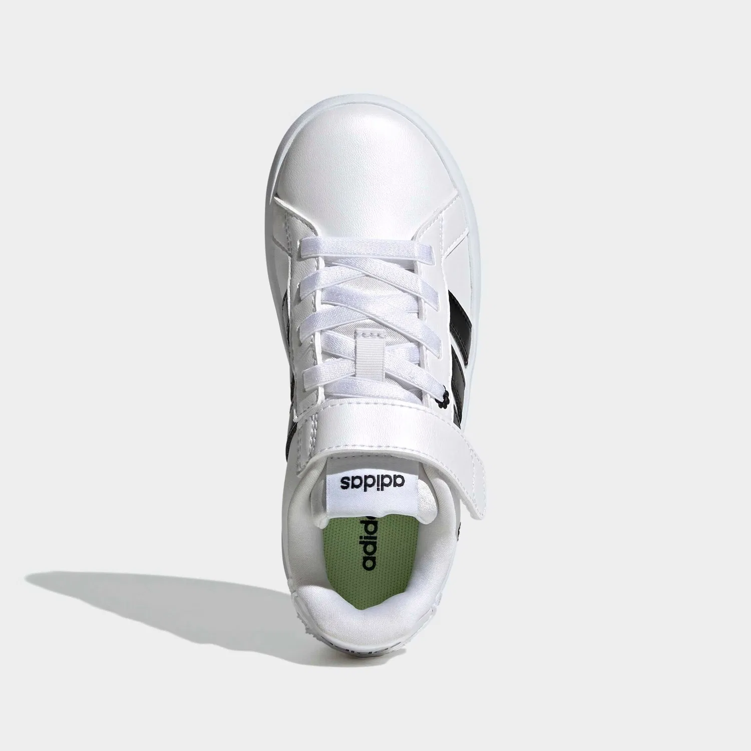 Детские кроссовки с рюшами и бантами Adidas Sportswear, Cloud White/Core Black/Hi-Res Yellow — фото 4