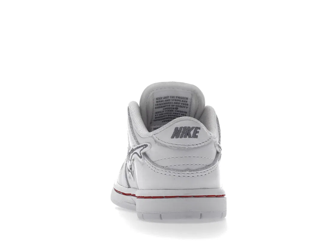 Детские кроссовки Nike SB Dunk Low Oski Great White, White/Cool Grey-White-White — фото 4