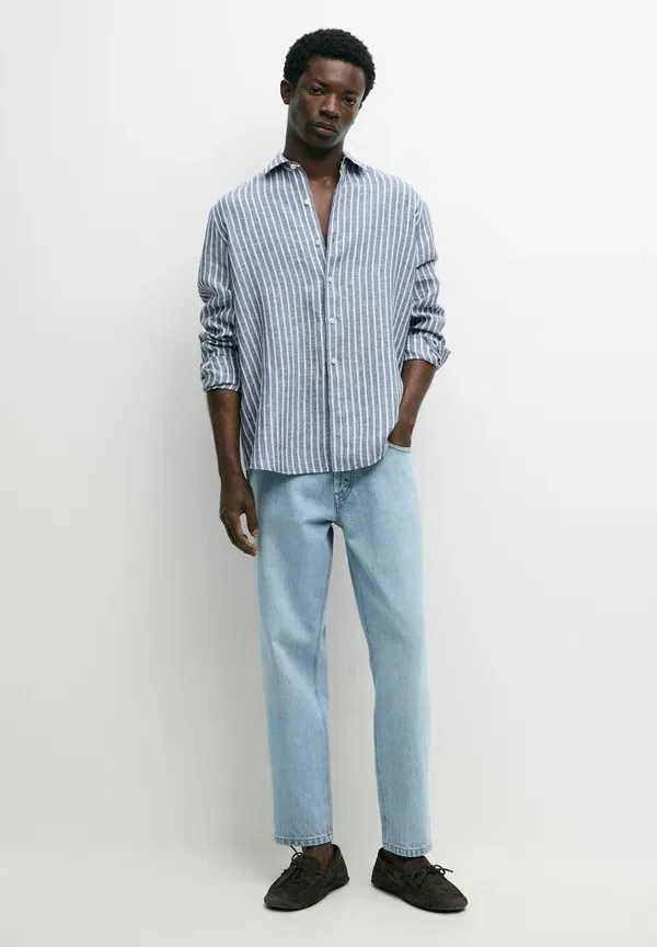 Рубашка из льна Shirt Massimo Dutti, синий — фото 2
