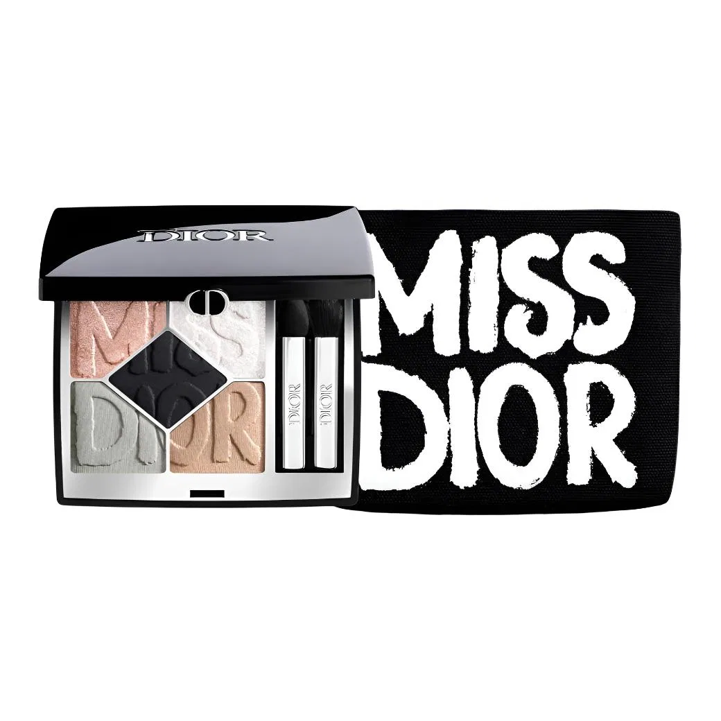 Женские тени для век DIOR Unbound Bare Limited Edition Dazzling Five Color Eye Shadow, #931 Bold Black