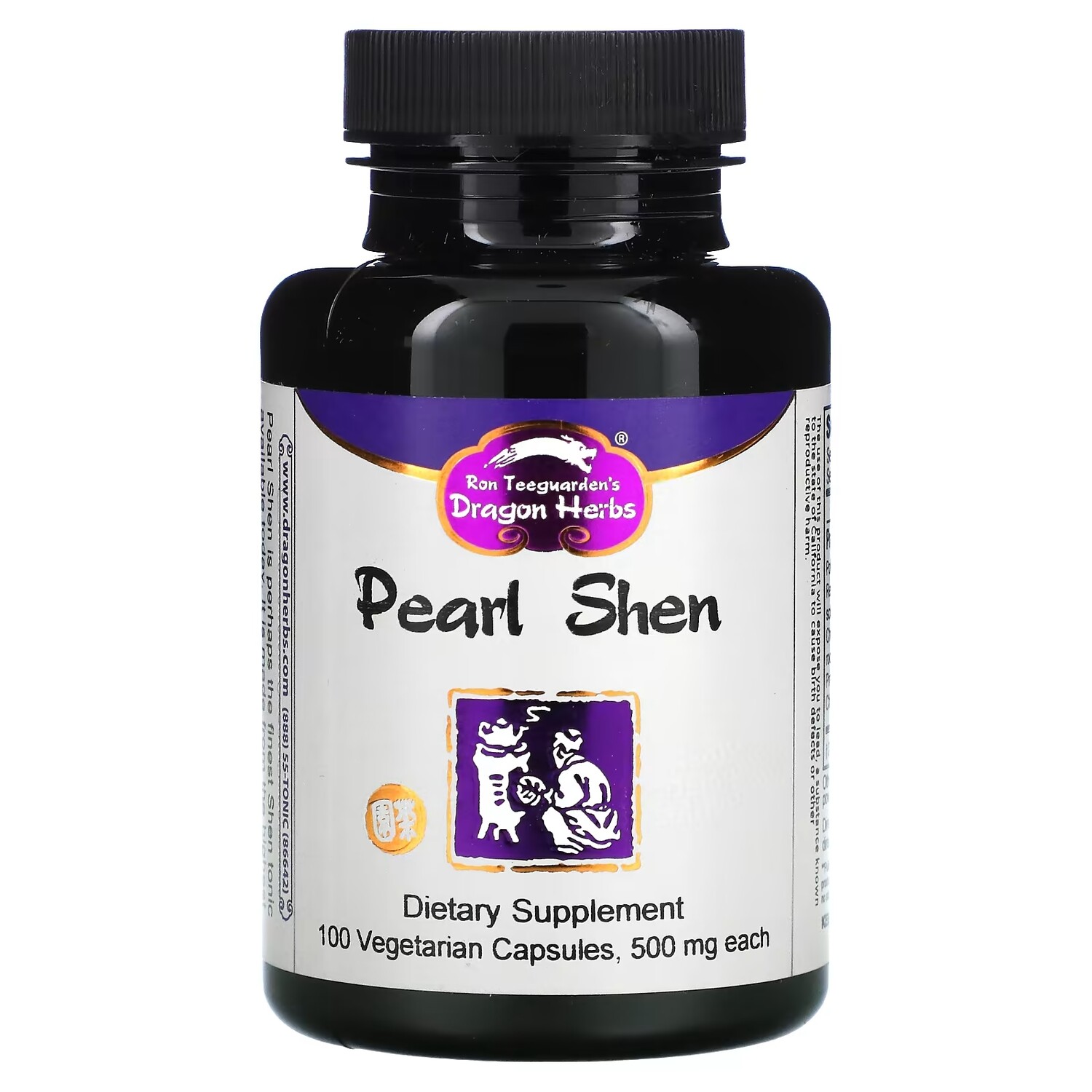 

Dragon Herbs Pearl Shen 500 мг, 100 растительных капсул