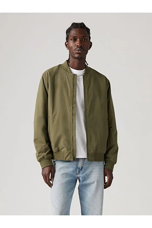 Мужское куртка-бомбер с принтом Mr. bomber jacket coat Levi'S, Green