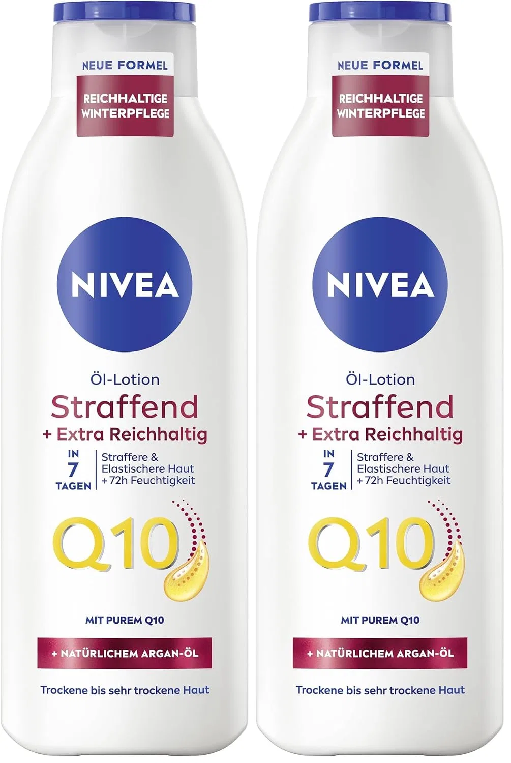 Страффящая масляная лосьон Q10 NIVEA, 2 шт, 250 мл