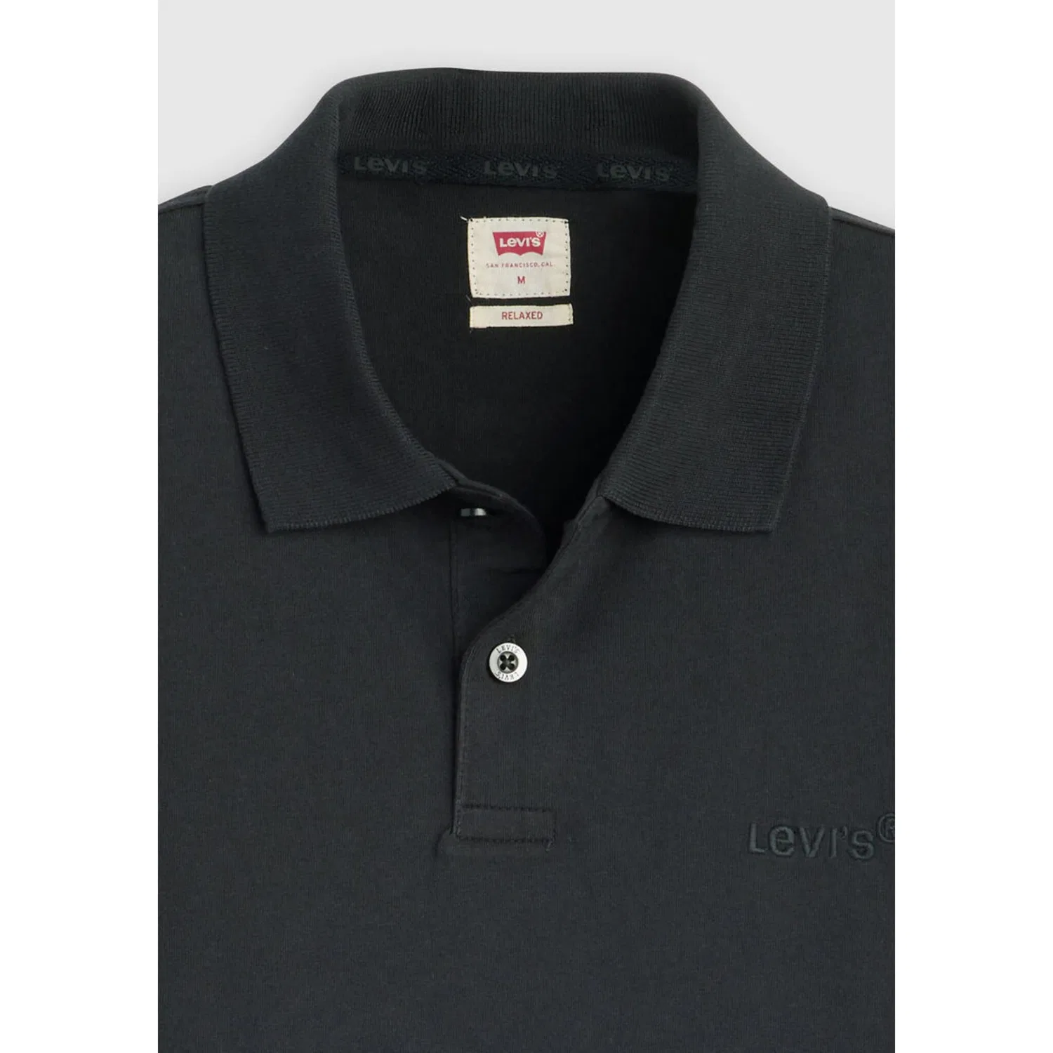 Мужское поло с логотипом Levi's, Black — фото 4