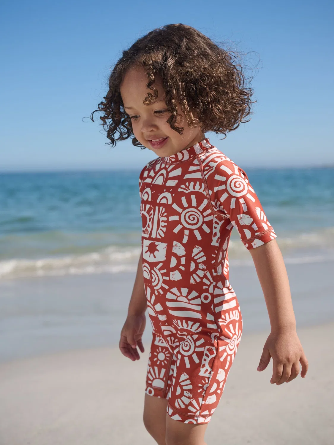 Слитный купальник Aztec Sunsafe Next, коричневый