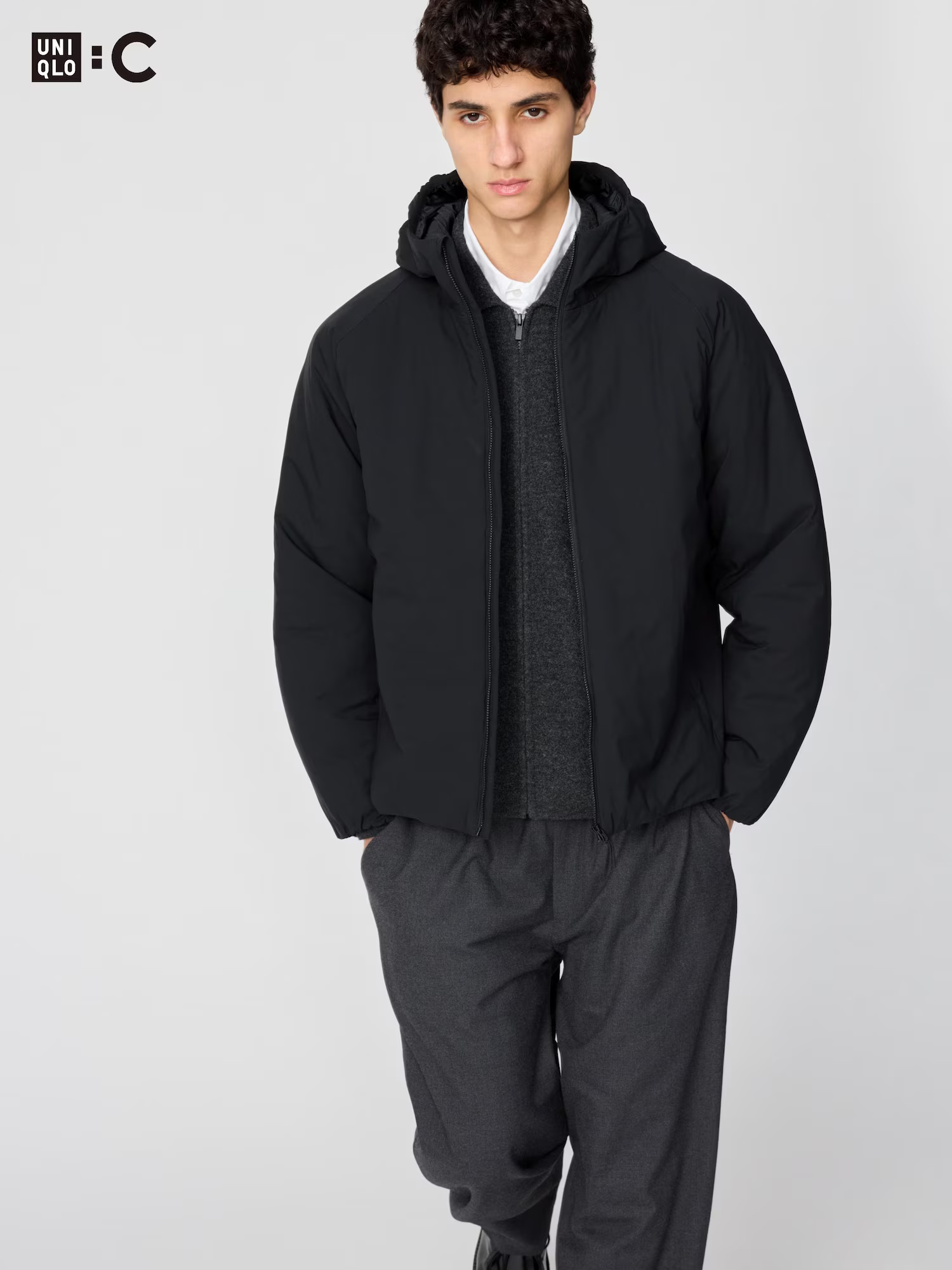 Мужская утепленная ветровка Uniqlo, 09 черный