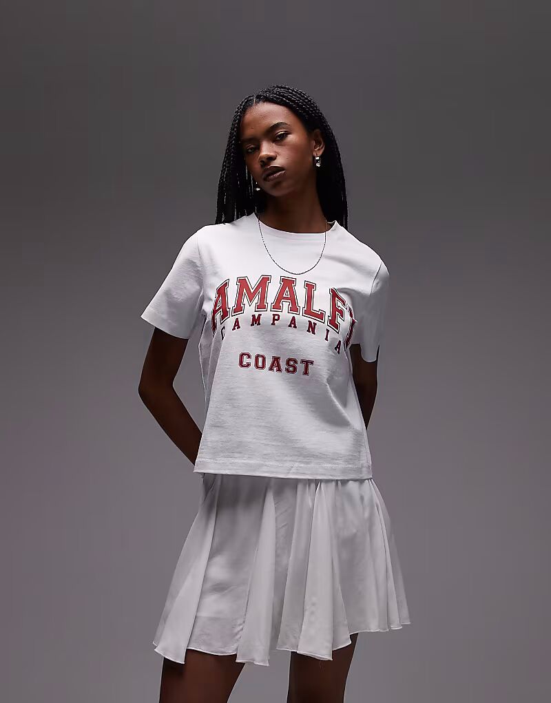 

Белая хлопковая мини-юбка Topshop с крылышками