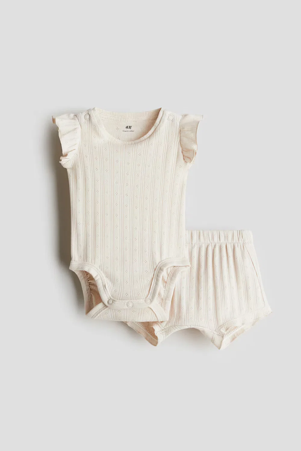 Хлопковый комплект из 2 предметов H&M, Hellbeige