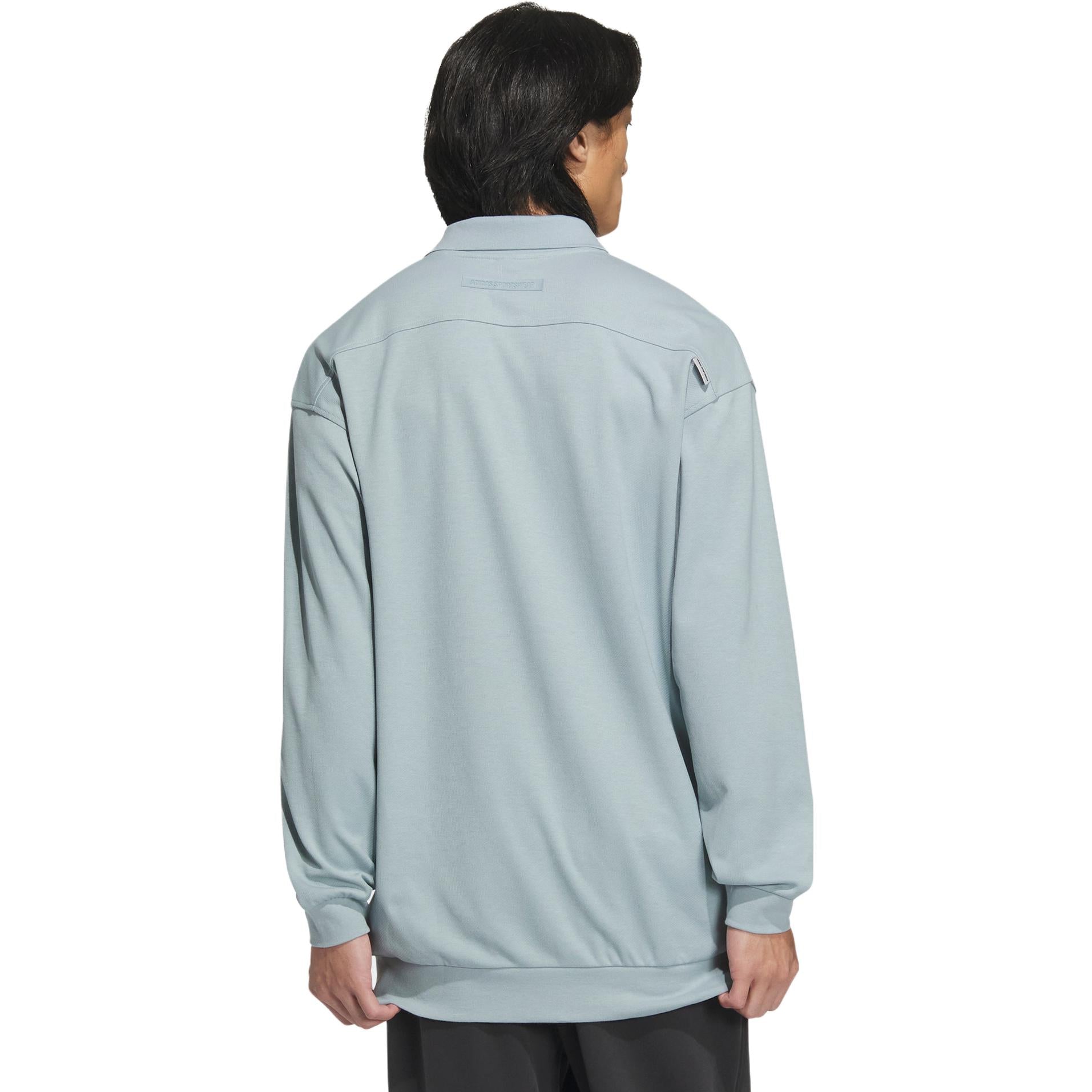 Поло adidas Verbiage Long Sleeve Polo Shirts 'Teal' IK3509, бирюзовый — фото 3