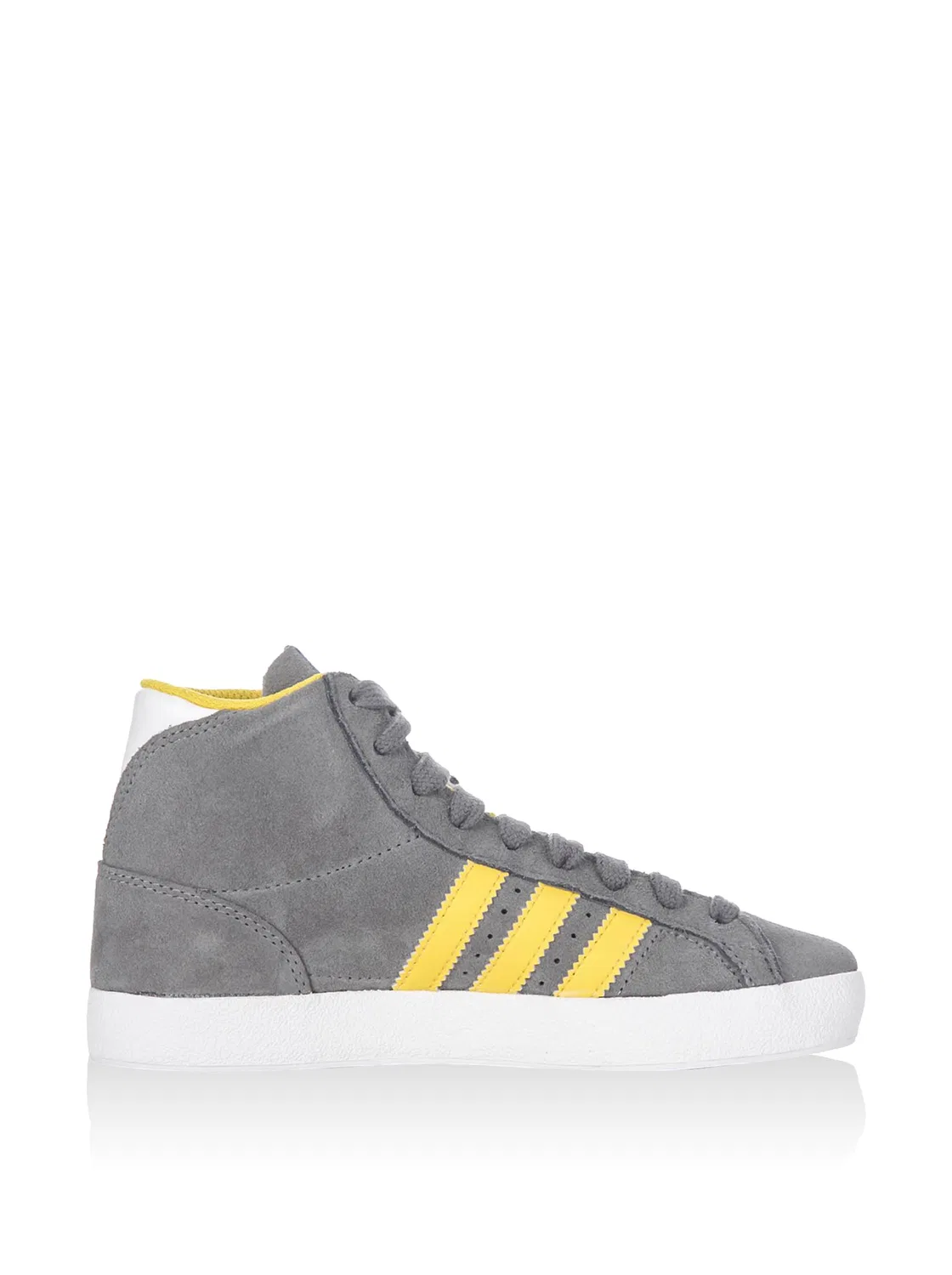 Детские кроссовки для мальчиков с полосками Basketball Profi K Adidas, Grey Yellow — фото 3