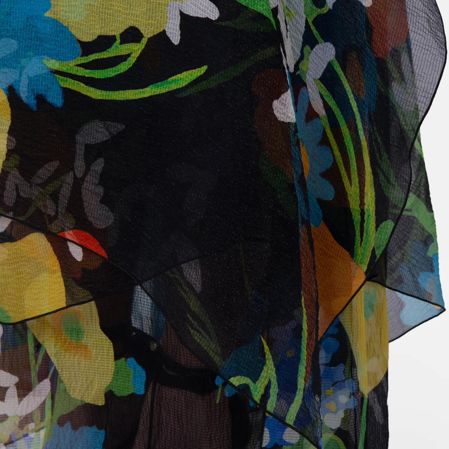 Платье макси с принтом Floral Garden Silk Blend Dress Burberry, Topaz Ip Pat — фото 4