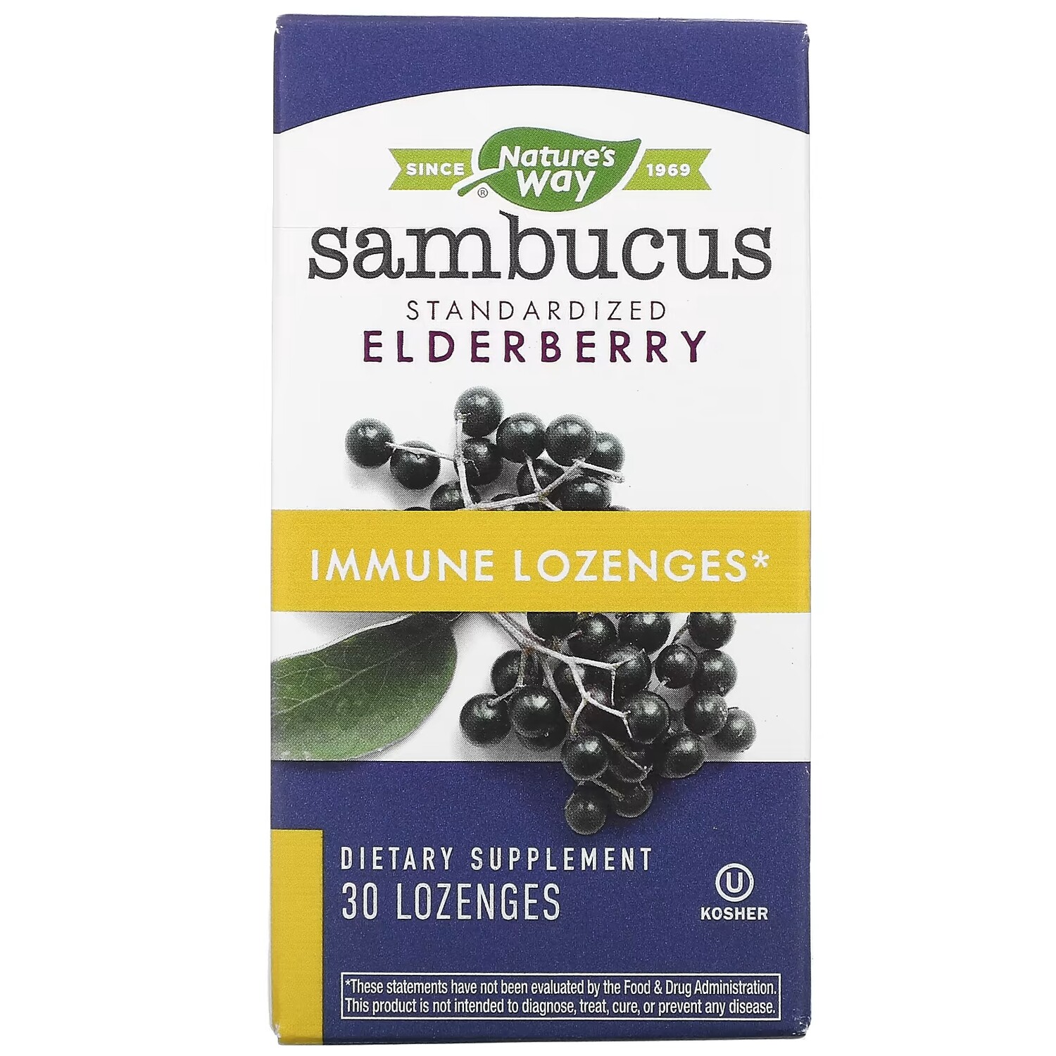 

Nature's Way Sambucus Immune бузина стандартизированный экстракт, 30 пастилок