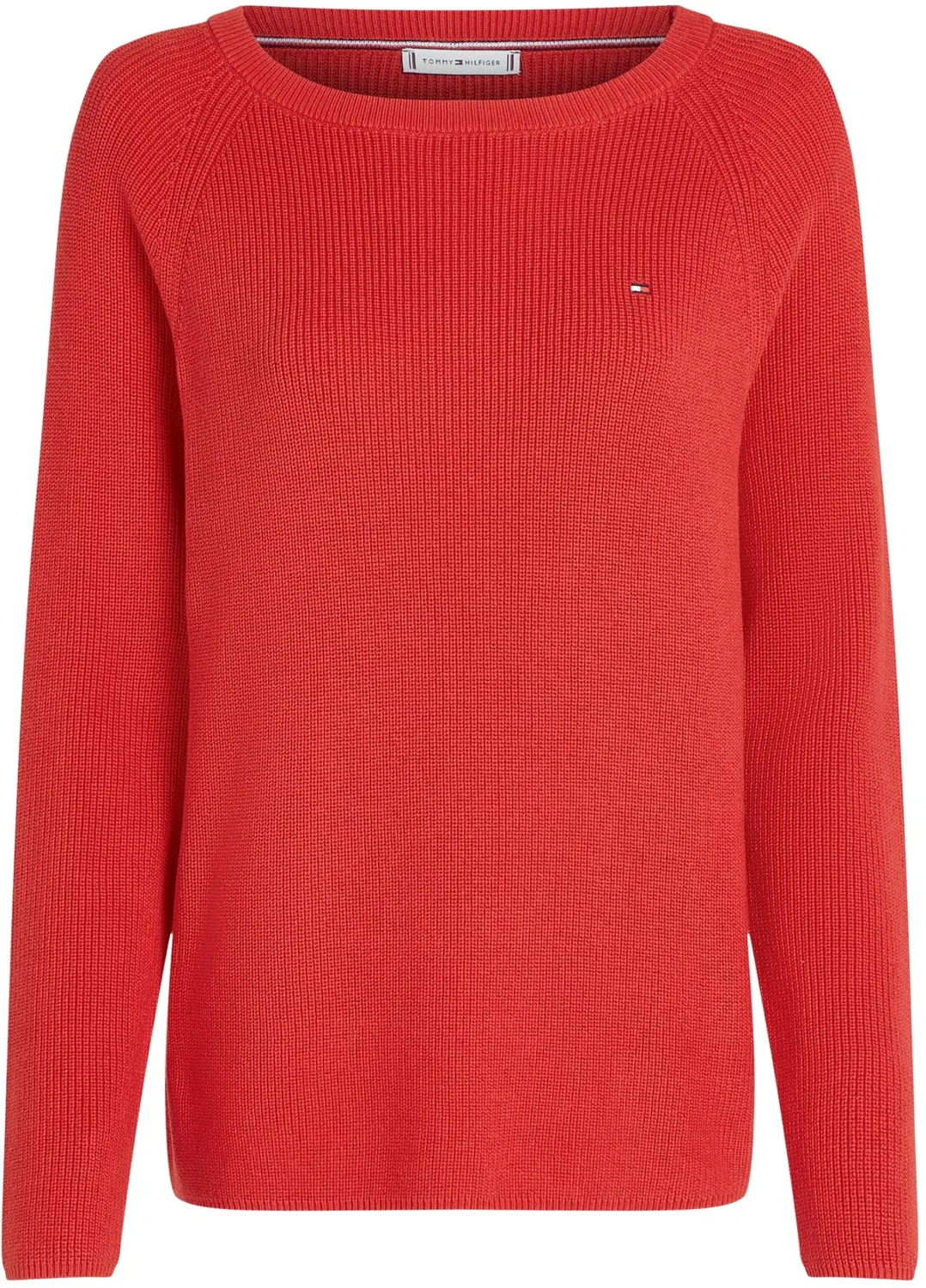 Женский джемпер с длинным рукавом CO Cardi FINE GG LS Boat-NK Swt Tommy Hilfiger, Red (Primary Red) — фото 4