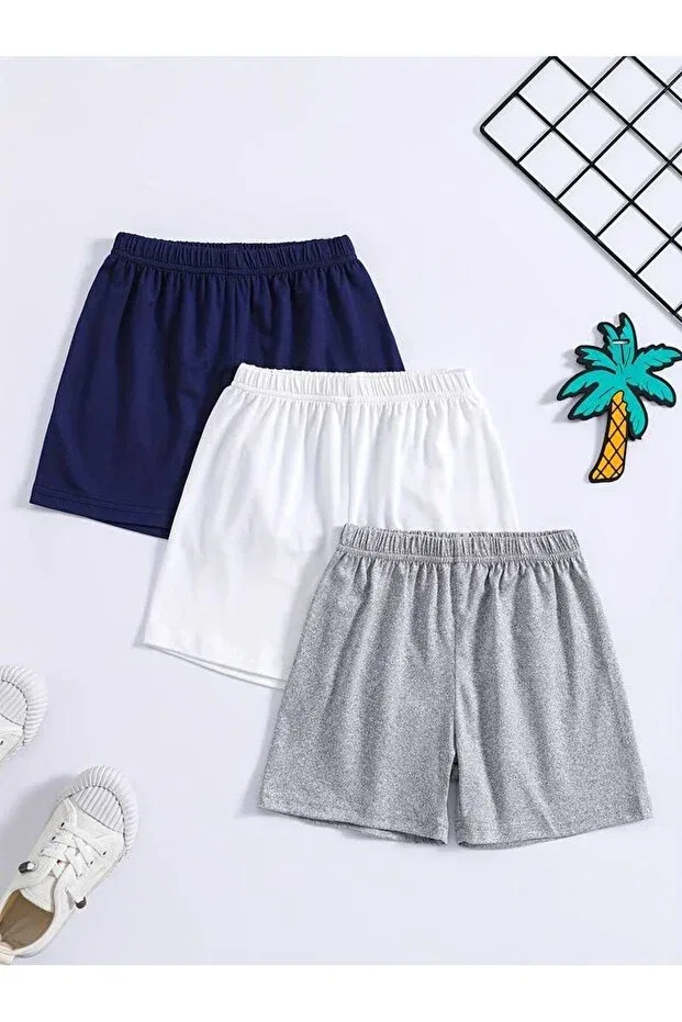 Детский комплект шорт для девочек Basics Keywest, Navy Blue-White-Gray