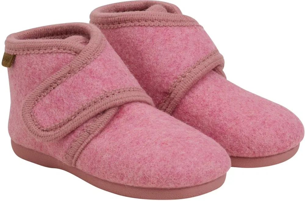 Домашние тапочки детские с застежкой-липучкой Slippers Wool Hook and Loop En Fant, розовый