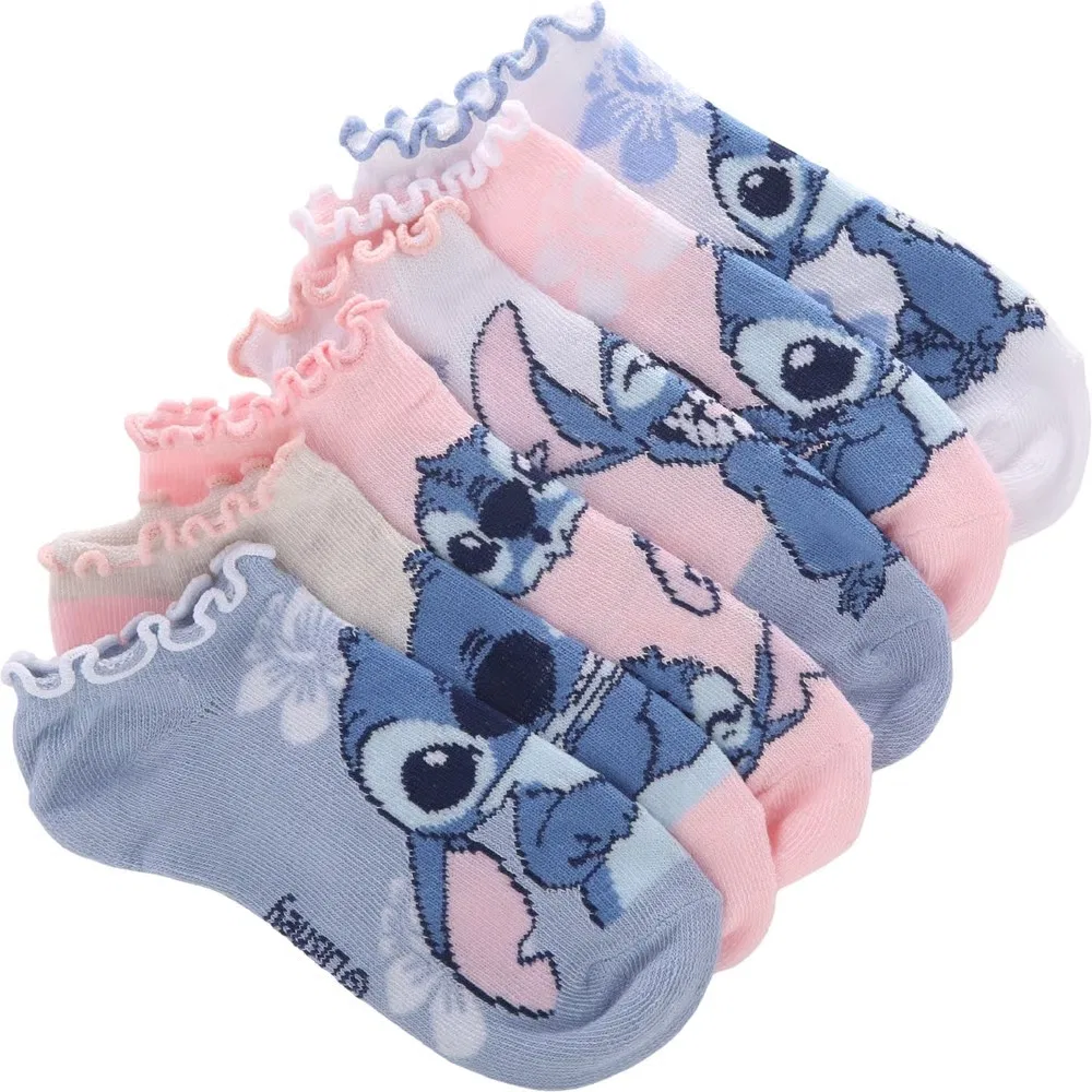 Детский набор из 6 пар носков до щиколотки Lilo And Stitch, Stitch Assorted — фото 2