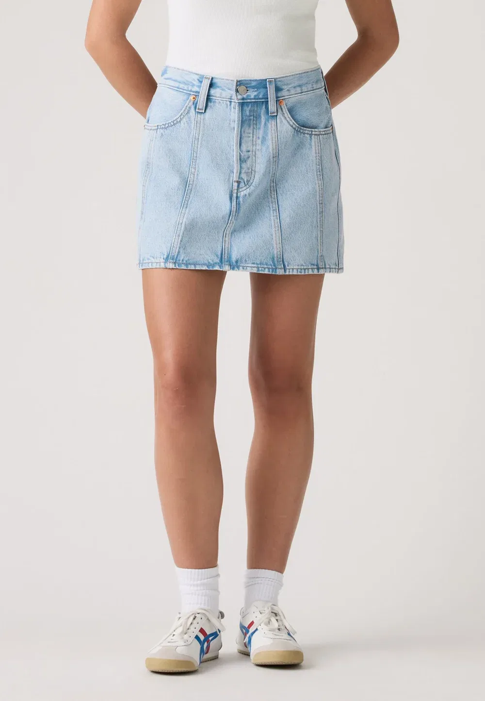 Юбка А-силуэта со швом Levi'S, Abraided Art Skirt Stone