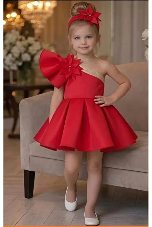 Детское платье для девочек без рукавов Party Modahobimiz, Red Yellow