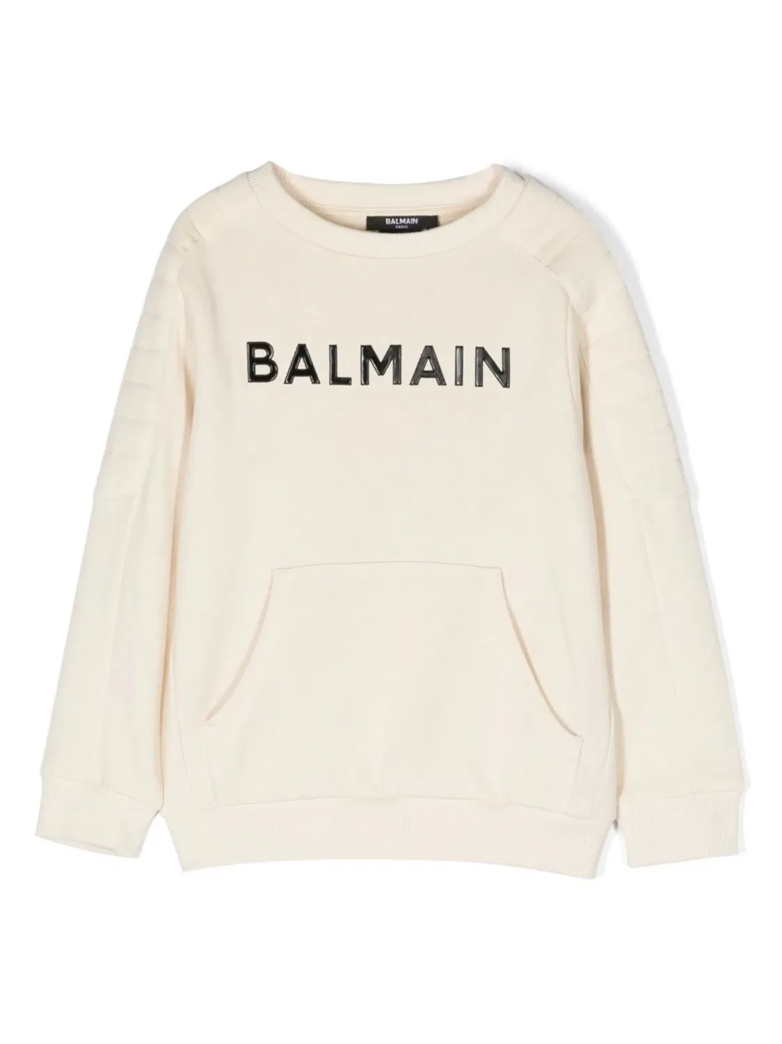 Balmain Свитшот с логотипом в бежевом цвете