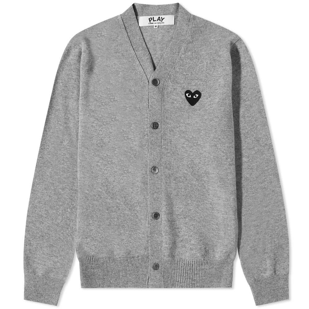 

Джемпер Comme des Garcons Play Black Heart V-Neck Cardigan, Серый, Джемпер Comme des Garcons Play Black Heart V-Neck Cardigan