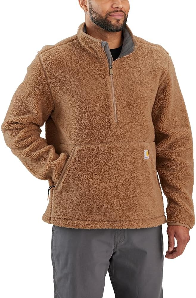 

Carhartt мужская свободная флисовая толстовка, Oatmeal Tan, Серый, Carhartt мужская свободная флисовая толстовка, Oatmeal Tan