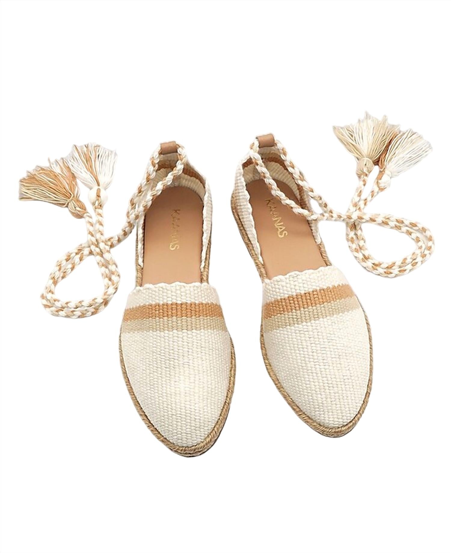 Женские сандалии Taya Espadrille цвета слоновой кости KAANAS — фото 2