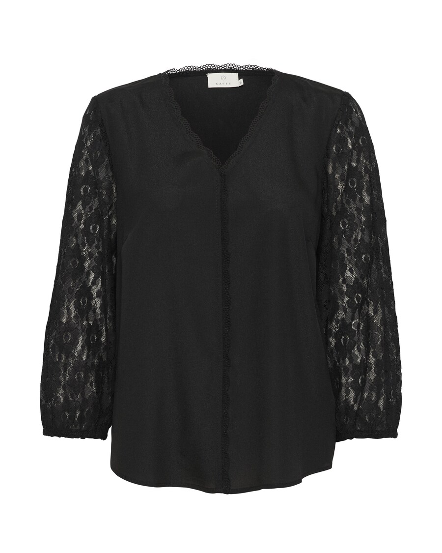 

Кружевная блузка Kaffe Blouse Silja, черный