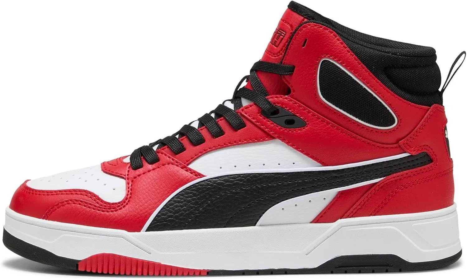 Кроссовки Puma Unisex RBD Break Mid Trainers, Puma White Puma Black For All Times Red — фото 3