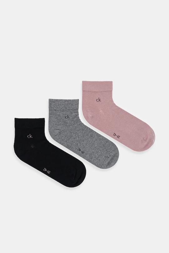

Носки 3 пары Calvin Klein, розовый
