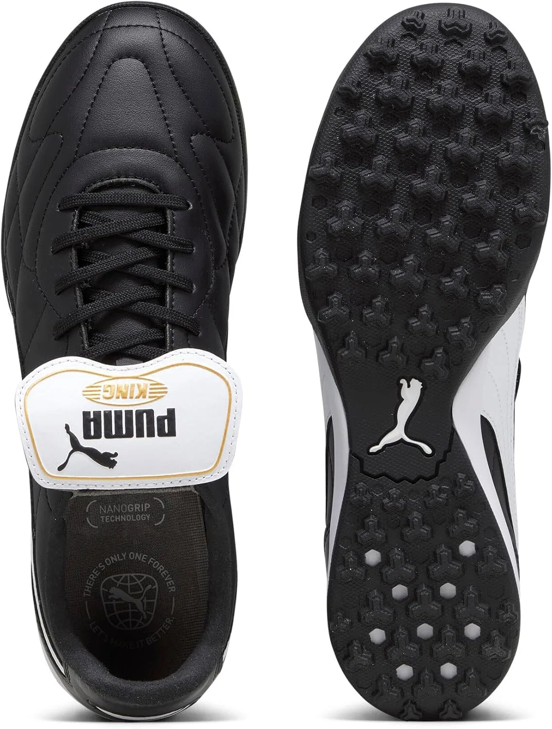 Мужские кроссовки PUMA King Top Turf, Puma Black Puma White Puma Gold — фото 2