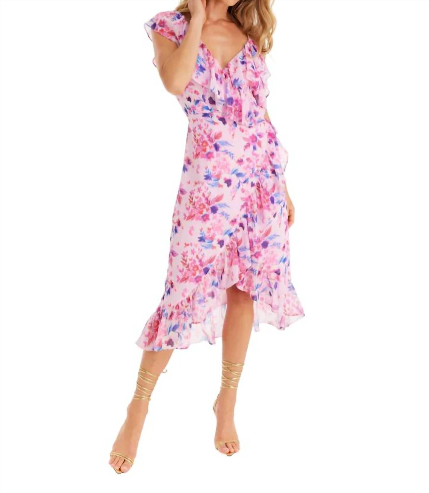

Платье-миди Ophelia Wrap в весеннем миксе ALLISON NEW YORK, цвет spring mix