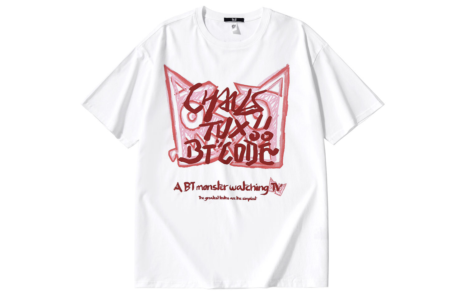 

Футболка унисекс bt, Белый принт синий