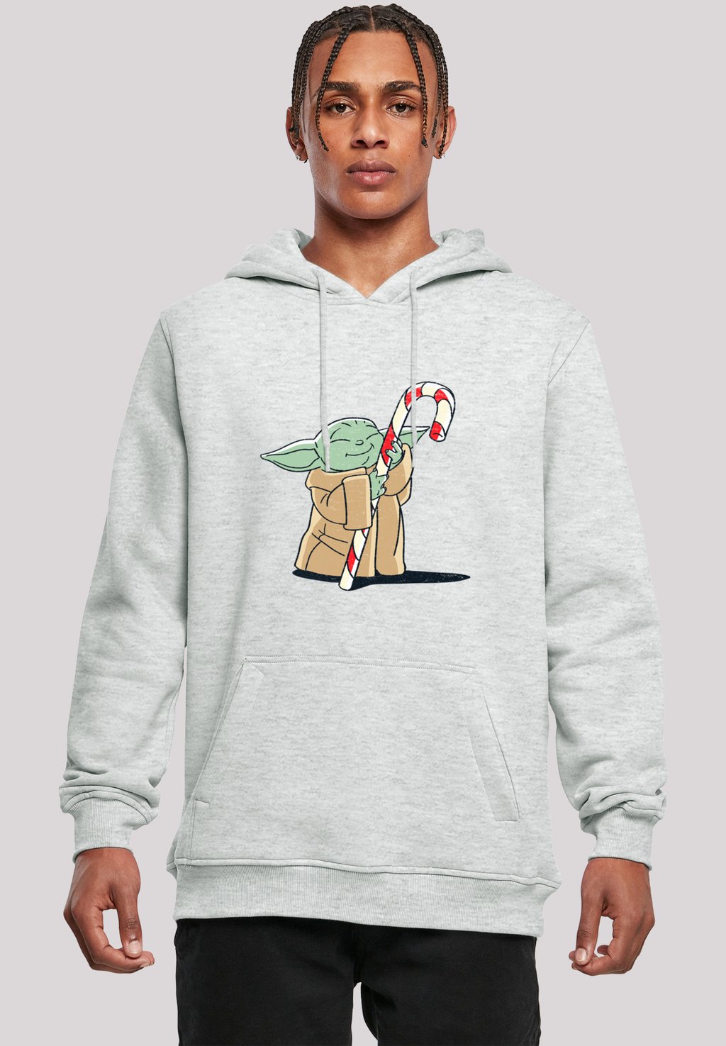 

Толстовка STAR WARS GROGU LOVES CANDY STICK F4NT4STIC, серый