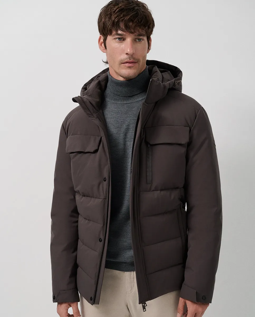

Мужская парка с утепленной подкладкой и четырьмя карманами Roberto Verino, коричневый