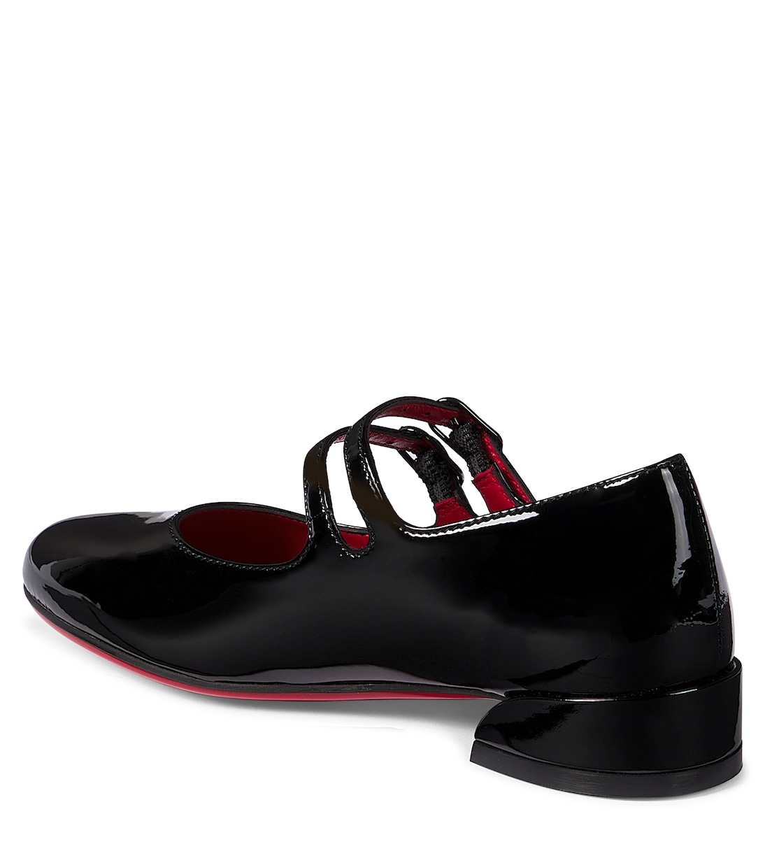 Балетки Jane Fille из лаковой кожи Christian Louboutin Kids, Black/Lin Loubi — фото 3