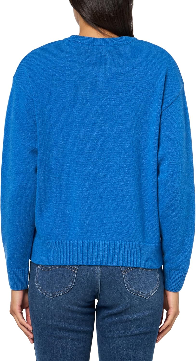 Свитер Lacoste x Bandier женский, с крокодилом, голубой/темно-синий — фото 2
