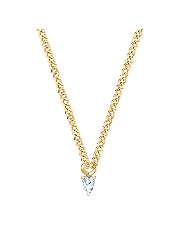 

Glanzstücke München Серебряное колье с кубическим цирконием в оправе из желтого золота