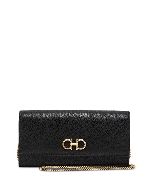 

Мягкий кошелек Gancini на цепочке Ferragamo, цвет Black