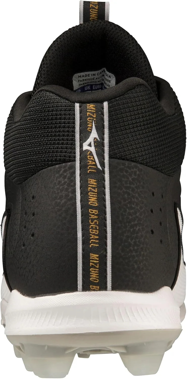 Мужские бейсбольные бутсы Mizuno Ambition 3 Mid TPU, белый/черный — фото 3