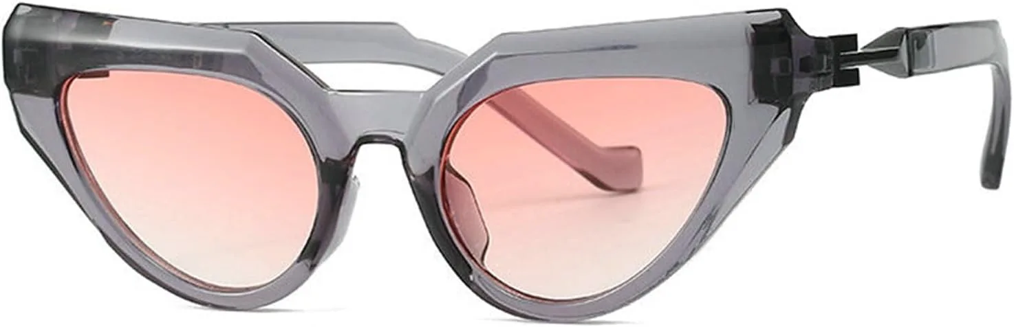 

Солнцезащитные очки Willochra Luxury Cat Eye для женщин, маленькая треугольная оправа, ретро-футуристические солнцезащитные очки в стиле хип-хоп-панк, Gray